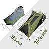 Night Cat Camping Cot Tent - Waterproof 1-Person Off-Ground Combo Cot Bed for Adults Portable Easy Set-up Tent Green 27.5'' Width