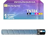 Modèle de cartouche de toner : Woungzha compatible Cartouche de toner TN324 TN-324K TN324K TN324C TN324M TN324Y A8DA150 A8DA450 A8DA350 A8DA250 High Yield (noir, cyan, magenta, jaune) Remplacement pour Konica Minolta Bizza Hub C258 C308 C368