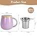 Imagen de AOOTE Taza Infusiones con Tapa Y Filtro Taza de Té de CeráMica
