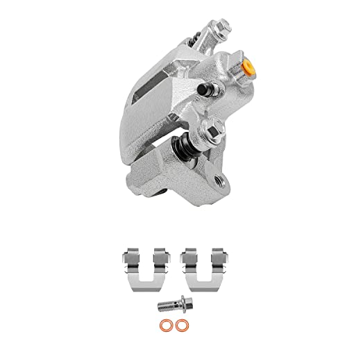 Image of Detroit Axle - Rear Left Disc Brake Caliper Ceramic Brake Pads Replacement for Buick Allure Century LaCrosse Regal Chevrolet Impala Monte Carlo Pontiac Grand Prix Oldsmobile Intrigue - 3pc Set