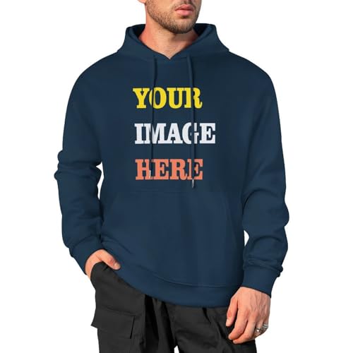FAIRWHALE Customizable Men's and Women's Hoodie Design Your Own Personalized Pullover DIY Print Hoodies Customized Photo Hoodies