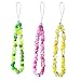 3 pezzi donna moda cordino per telefono cordino per telefono cordino cinturino da polso-colore fluorescente perlina telefono fascino-stella decorazione in rilievo accessori per portachiavi catena