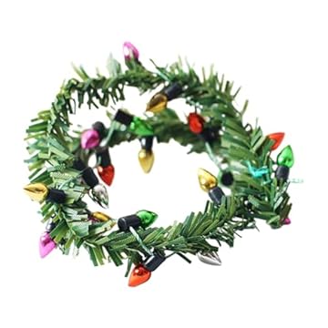 Colcolo Accessori per Decorazioni Natalizie in Scala 1:12 Soggiorno Giardino delle Fate Mini casa delle Bambole Stringhe di luci Natalizie in Miniatura