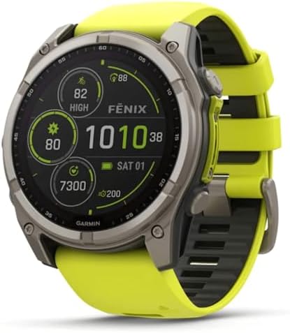 Garmin Fenix 8-51 mm, Solar, Zafiro Titanio con Banda de Silicona...