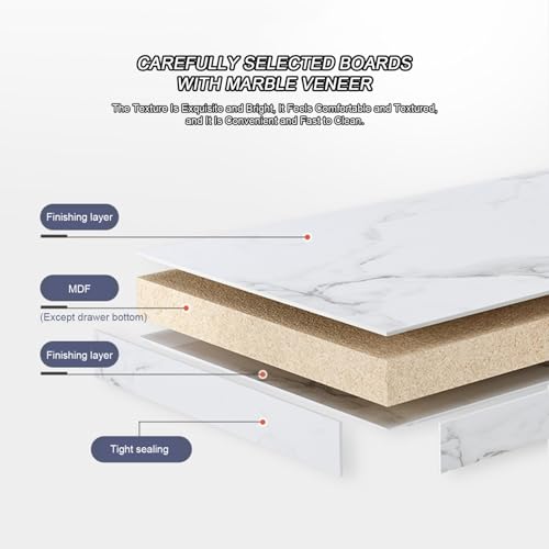 Tocador con Espejo abatible y luces LED con taburete de maquillaje para dormitorio 3