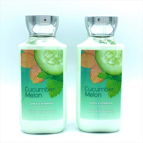 Bath & Body Works Shea & Vitamin E Lotion Cucumber Melon 8 Oz (Pack of 2)