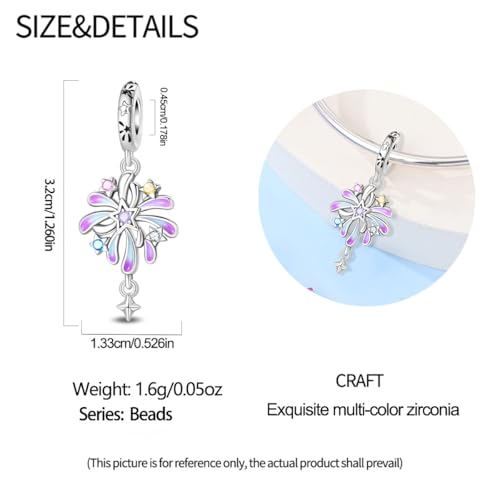 Image of 925 Sterling Silver Charms,Hypoallergenic Beads,Compatible with Pandora Bracelets and Necklaces,Women Holiday Gift Pendants