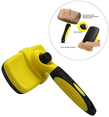 Allroll Pet Slicker Brush, Best Dog and Cat Grooming Brush for Shedding, Professional Pet Hair Remover, Reduces Shedding, Easy Self…