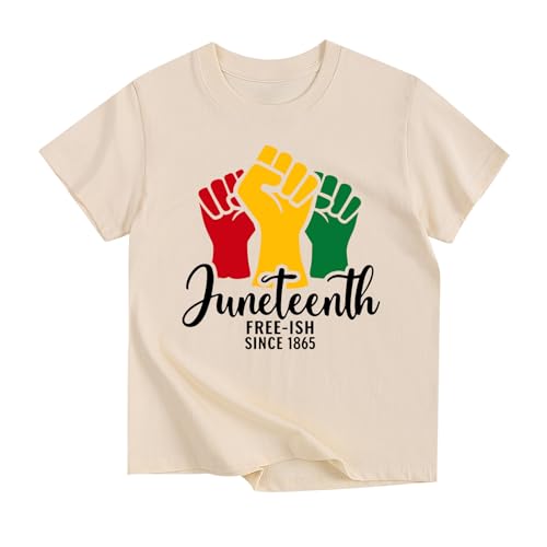 Rixalor Juneteenth 1865 Shirt Kids African American Independence Day T-Shirts Black History Shirt Gift