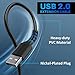 3 Pack USB Extension Cable 6 FT, USB 2.0 Type A Male to Female Extender Cord Adapter, Compatible with Printer, Keyboard, Mouse, Flash Drive, Hard Drive, Controller, Black Cable with 5 Cable Ties