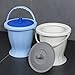 Chamber Pots with Lid, Portable , Spittoon Toilet, Bedroom Urinal, Plastic Spittoon Pee Pot Bucket, Bedside Night Urinal for Adult Patient Elderly Women Blue