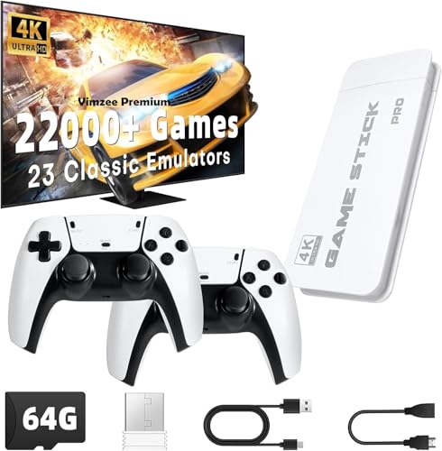 Image of 2025 New Edition | Wireless for TV HDMI Gaming Plug & Play Video Game 4K HD Game Stick| Wireless Stick with Game Built-in 22,000+ Games & 64Gb, 23 Emu. TV Gaming Console 5 Years to 17 Years (Kids)