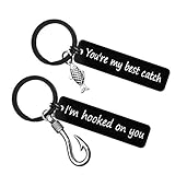 Valentine's Day Jewelry Couple Jewelry Fishing Lover Gift Couple Gifts for Him Her Couple Keychain Boyfriend Gifts from Girlfriend Anniversary Valentine's Day Birthday Gifts for Husband