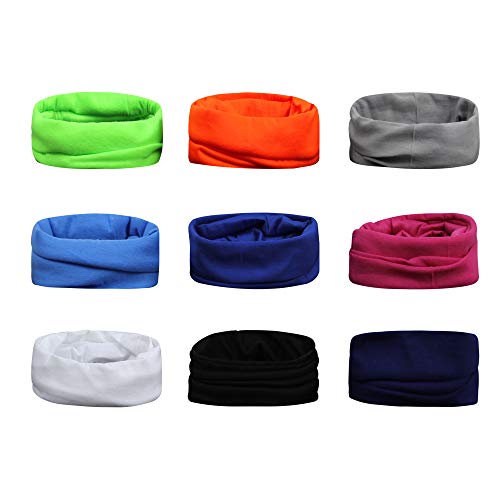 Opiniones de Bandanas que Puedes Comprar On-line. 50 Scott Edward - 9pcs Bandanas Hombre Bandanas Mujer elástico Magia Bufanda Bandana Venda de Deportes para Senderismo, Correr, Ciclismo, Motocicleta, Yoga, esquí (Pure)