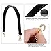 Amz Camel 19 Inch Genuine Leather Shoulder Bag Strap Replacement, for Handbags, Purses & Sewing Canvas Projects, Adjustable Black Purse Strap with Swivel Clasps