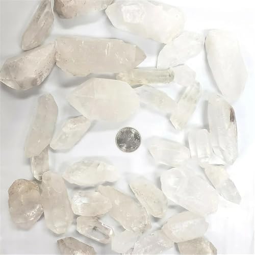 Cuarzo blanco natural de 3-5 cm en columnas de puntas de cristal para decoración de hogar 6