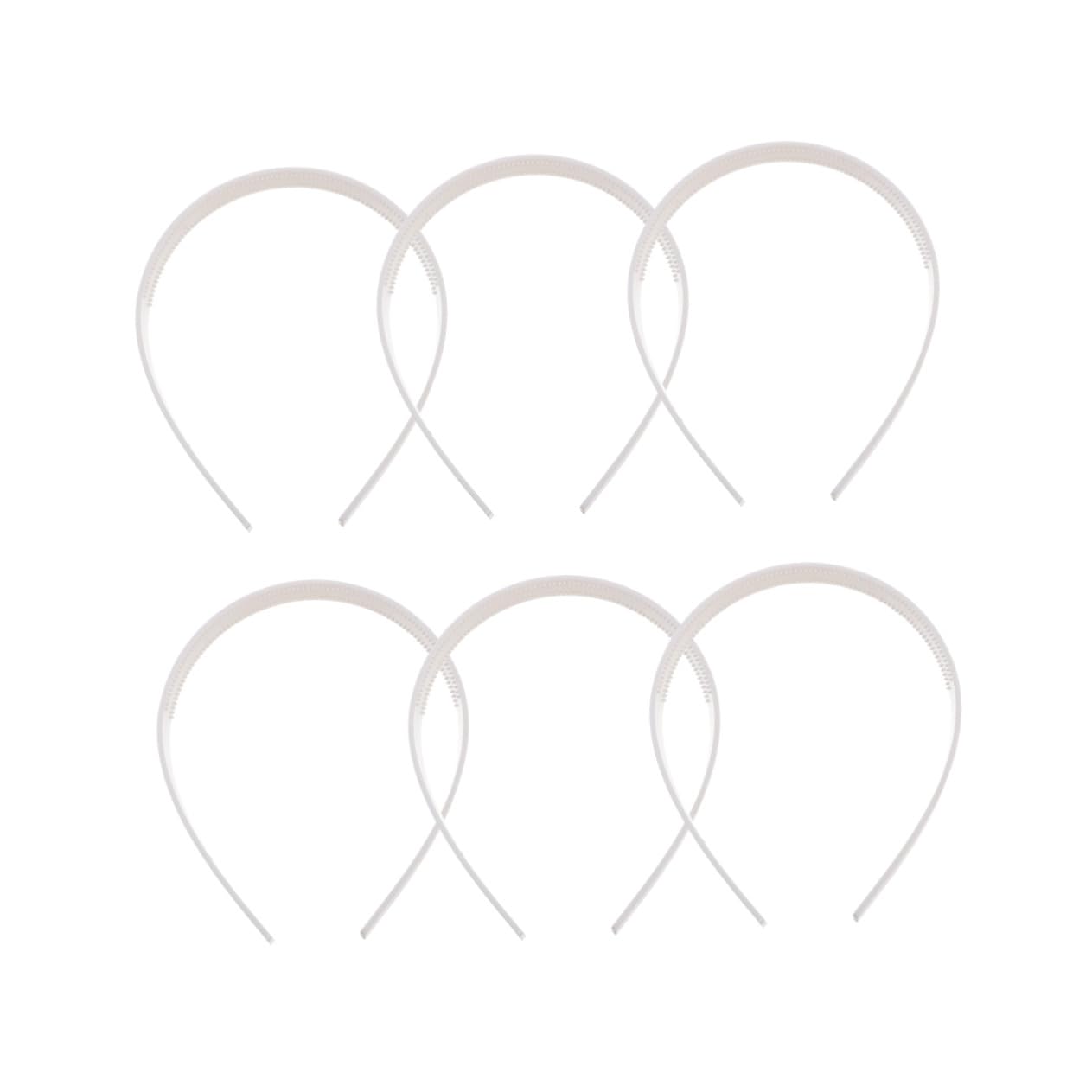 Homoyoyo 50 Diademas de Plástico Lisas Cabello Banda Elástica, Accesorios DIY para Mujeres y Niñas en Bodas o Escuela