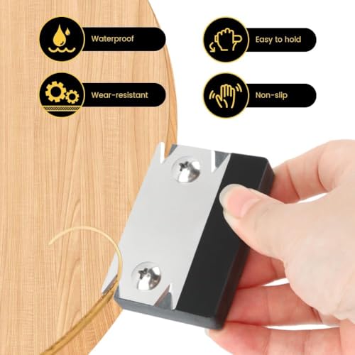 Image of Wood Edge Banding Trimmer, Corner Planer Tool, Stainless Steel Blade Veneer Cutter, Carpenter Tools Hand Chamfer Trimmer