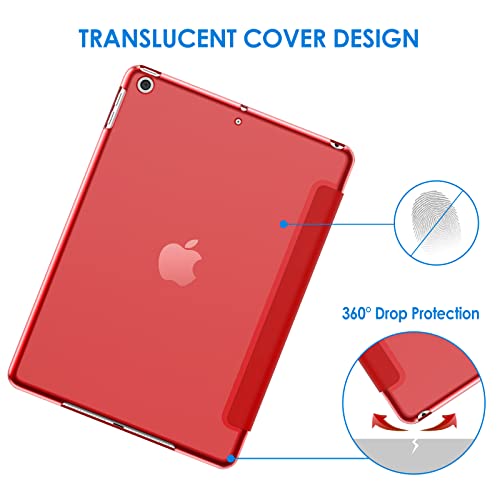 Image of JETech Case for iPad (9.7-Inch, 2018 /2017 Model, 6th /5th Generation), Smart Cover Auto Wake /Sleep (Red)