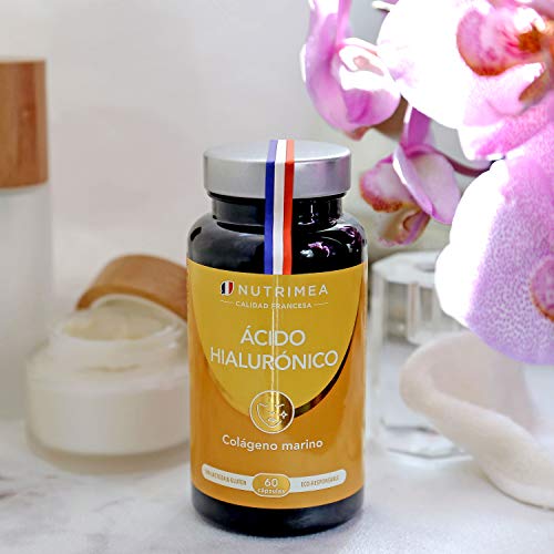Miniatura 6 de Ácido Hialurónico - Con Colágeno Marino - 100 Puro - Rico En Vitaminas A Y C - Antiarrugas, Hidratación Piel - Huesos Y Articulaciones - Actúa En Profundidad - 60 Cápsulas Veganas - Nutrimea