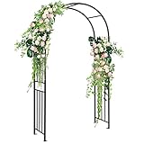 Giantex Garden Arbor, 7.2FT Wedding Arch Garden Trellis with 8 Stakes, Metal Garden Arch for...