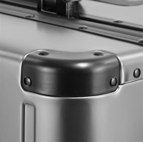 Luggage Travel Gear Luggage Suitcase Alloy Trolley Case Metal Suitcase Silent Universal Wheel Luggage(B,24inch)3