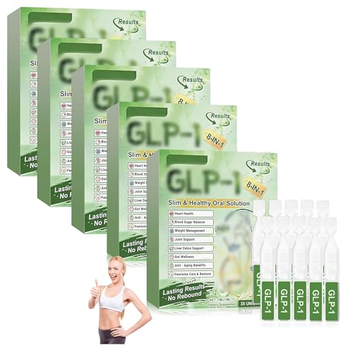 GLP-1 8-in-1 Health Solution OralLiquid,Advanced GLP-1 Oral Liquid,GLP-1 Drops,GLP-1 WeightLoss Drops, Natural Plant Extract, for Men & Women（4 Box*7Pcs）