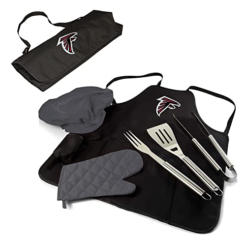 Image of Picnic TIME BBQ Apron Tote Pro Grill Set, (Black with Gray Accents)