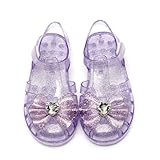 HaHaGuu Girls Jelly Sandals Summer Costume Princess Dress Flat Breathable Waterproof Fisherman Gladiator Shoes For Girl Closed Toe Beach Flat-Sandals For Toddler Little Kid Big Kids