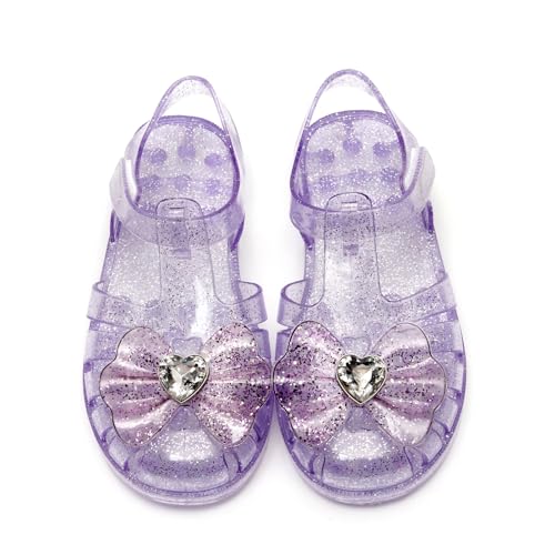 HaHaGuu Girls Jelly Sandals Summer Costume Princess Dress Flat Breathable Waterproof Fisherman Gladiator Shoes For Girl Closed Toe Beach Flat-Sandals For Toddler Little Kid Big Kids