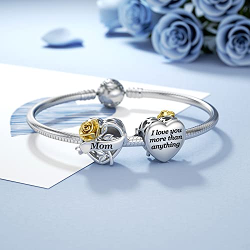 Abalorio familiar de plata para mamá y hermana compatible con pulseras de abalorios 2