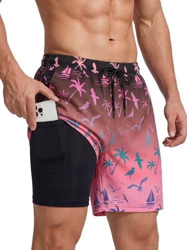 Shorts de surf homme doublure compression Valcatch maillot séchage rapide