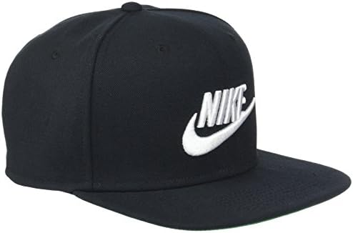NIKE Mens Pro Futura Snapback Hat Black/Pine Green/White 891284-010,One Size