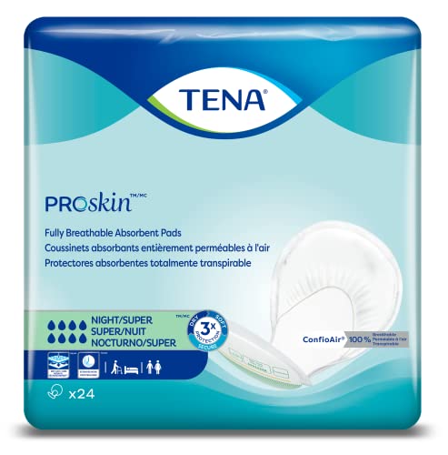 TENA ProSkin Night Super Absorbent Pads with Adjustable Tabs, Night Super Absorbency Adult Diapers, (48 Total - 2 Pack) - image 1