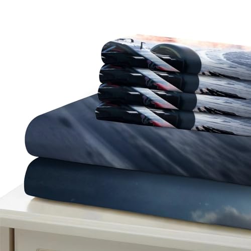 Housse de couette 3D F1 lit simple parure microfibre douce - 6