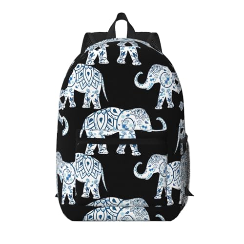 Sac à dos d'école léger EdWal pour homme et femme style noir aztèque