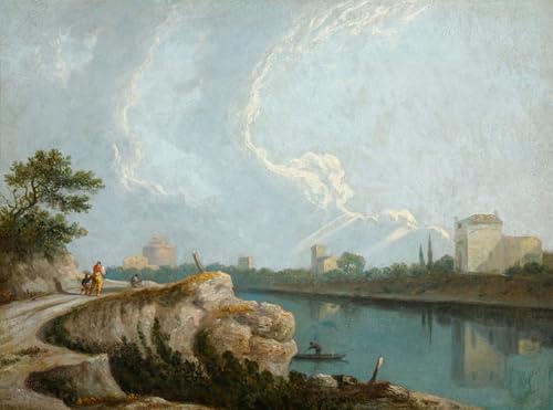 Pintura decorativa Rive del Tevere en lienzo premium de 60x90cm