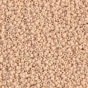 Matte Dark Cream 15/0 Round Miyuki Seed Beads Apx 8.2g Tube