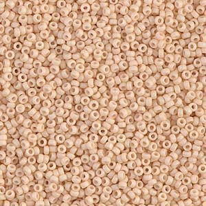 Matte Dark Cream 15/0 Round Miyuki Seed Beads Apx 8.2g Tube