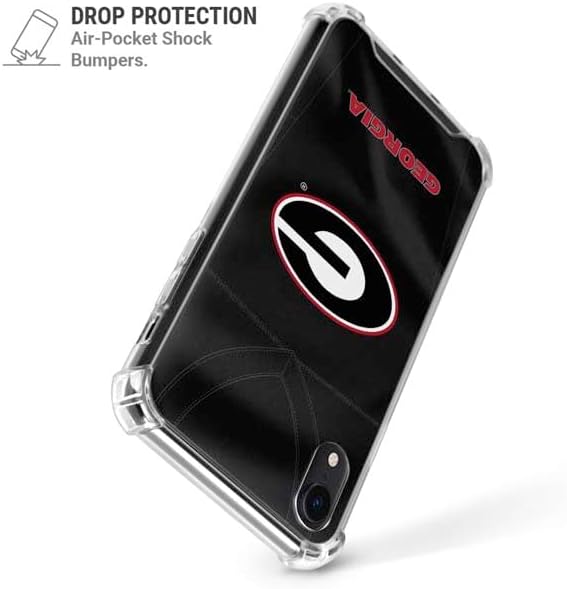 Skinit Clear Phone Case Compatible with iPhone XR - Officially Licensed University of Georgia Black Jersey Design