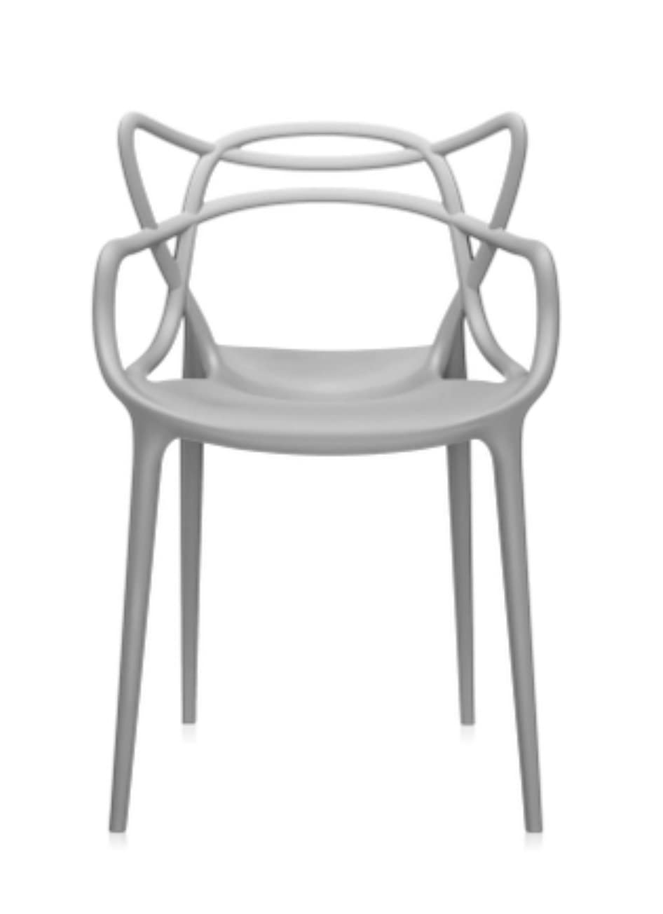 Chaise de jardin polypropylène résistant gris - Siège intérieur moderne design