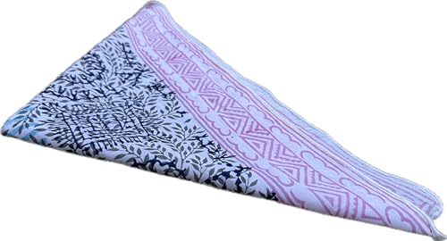 100% Organic Cotton Bandana For Men and Women - Bohemian Style Cotton Bandana Scarf - High-Quality Kerchiefs for Men and Women - Hand Printed Unique Boho Chic Cotton Hand Block Bandanas For Men, Women2