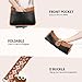 APHISON Crossbody Bags For Women Trendy, Vegan Leather Hobo Handbags Crossbody Purses Shoulder Bucket Bag with 2 Strap Black-Brown