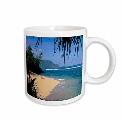 3dRose Hideaway Beach Hanalei Bay Kauai Hawaii US12 DPB0127 Douglas Peebles Ceramic Mug, 11-Ounce
