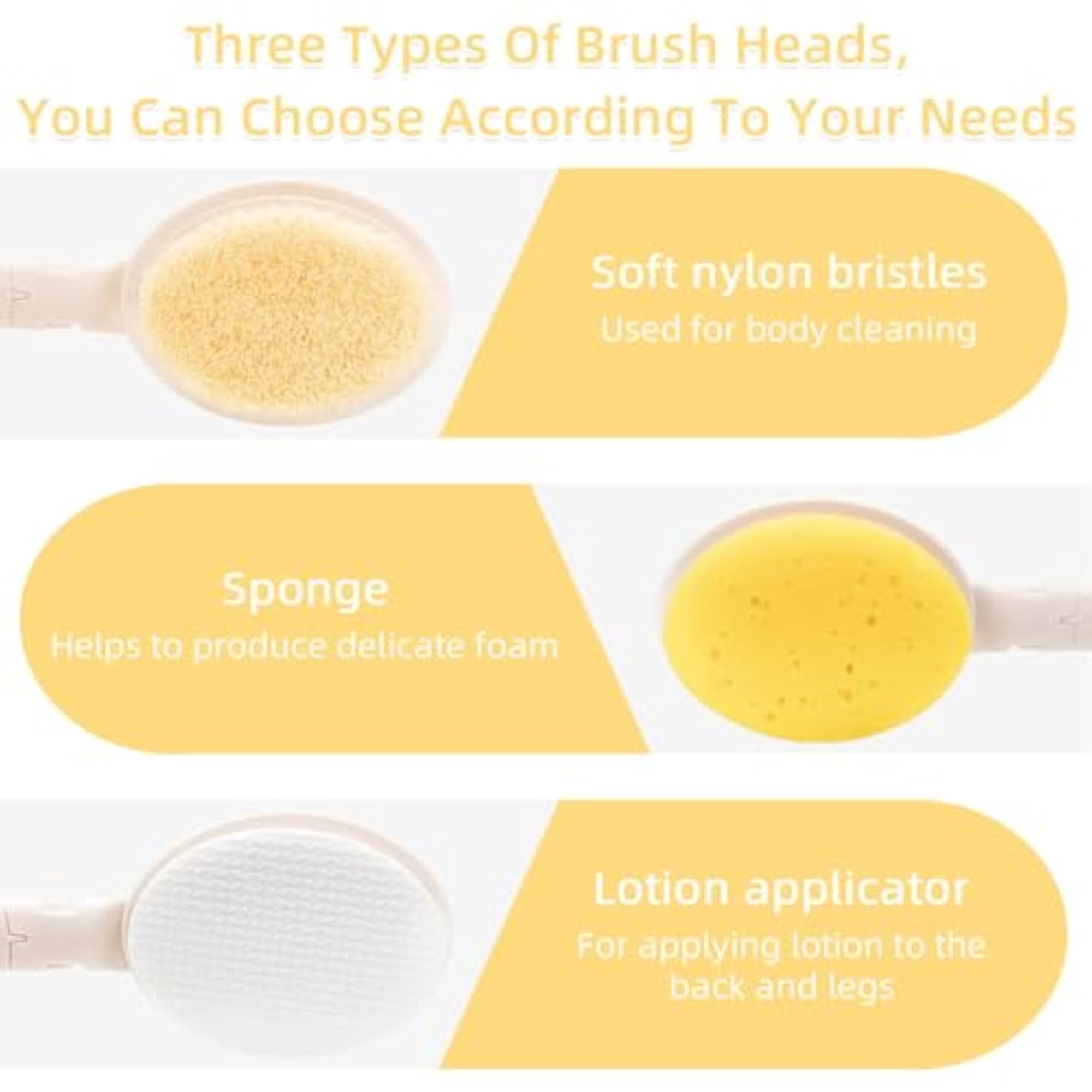 Long Handled Sponge Dry Body Brush Bathing Accessories