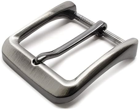 Gunmetal Gray Casual Buckle - 1½ Inch Nickel Free Zinc Belt Buckle with Brushed Gray Finish