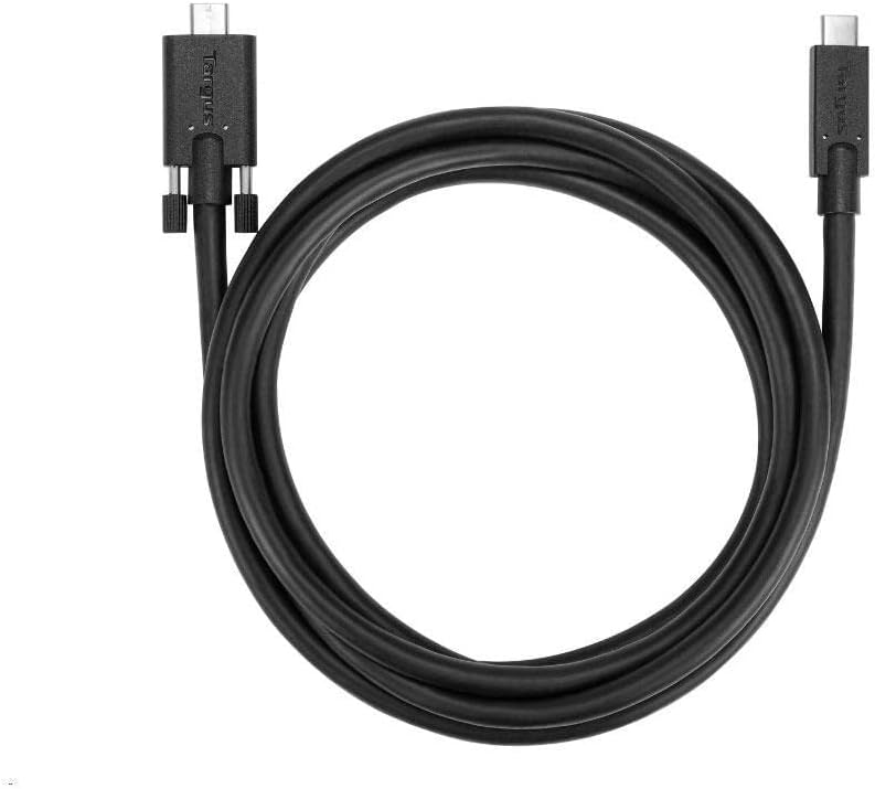 Targus+ACC1122GLX+USB-C+Data+Transfer+Cable+-+5.91+ft+USB-C+Data+Transfer+Cable+-+Type+C+Male+USB+-+Type+C+Male+USB+-+10+Gbit%2fs+-+Black