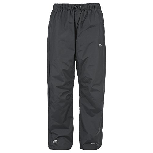 Pantalon imperméable Trespass Purnell homme noir anti-pluie pour le sport
