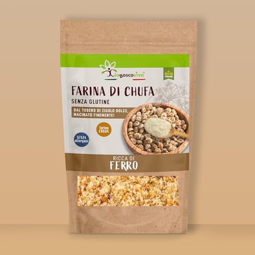 IoBoscoVivo Farina di Chufa Biologica Senza Glutine, Senza Allergeni, 250g