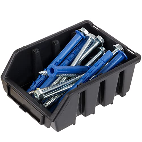 D&S Vertriebs Boîte de rangement pour pièces de 1 l, Schwarz 1 Stück, Noir, 1 Cover